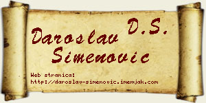 Daroslav Simenović vizit kartica